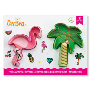 Decora - Kiszúró szett  - Flamingó és Pálma
