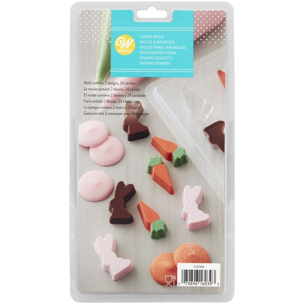 Wilton bonbon forma - Mini nyuszi és Sárgarépa