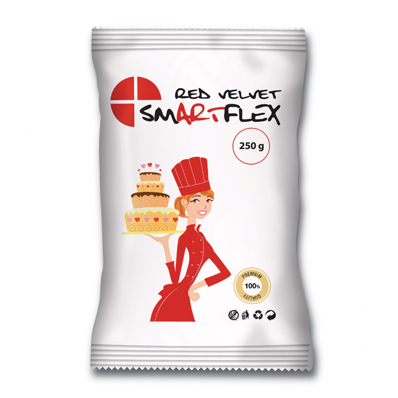 Smartflex Velvet Tortaburkoló - Piros 250g