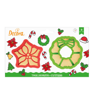 Decora - Karácsonyi kiszúró - Koszorú és Mikulásvirág