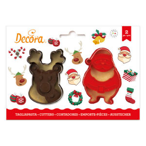 Decora - Karácsonyi kiszúró szett - Mikulás és Rudolf a rénszarvas