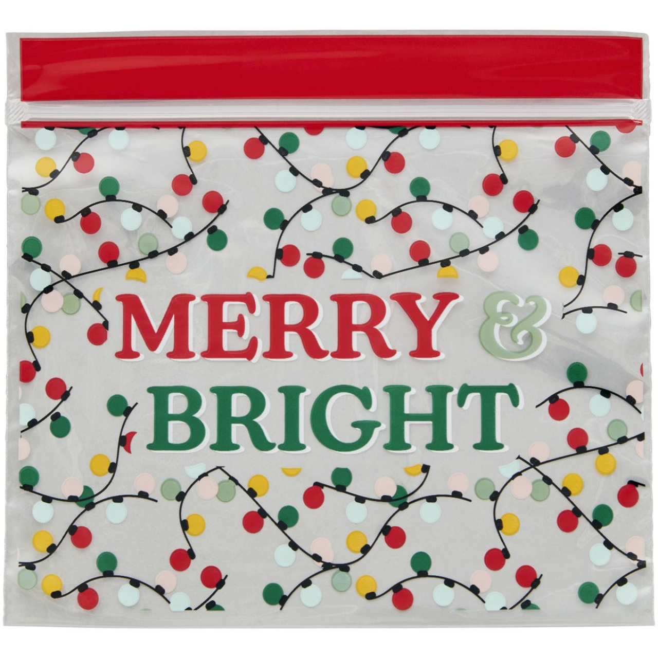 Wilton visszazárható sütistasak, csemegetasak nasikhoz - Karácsonyi Merry & Bright