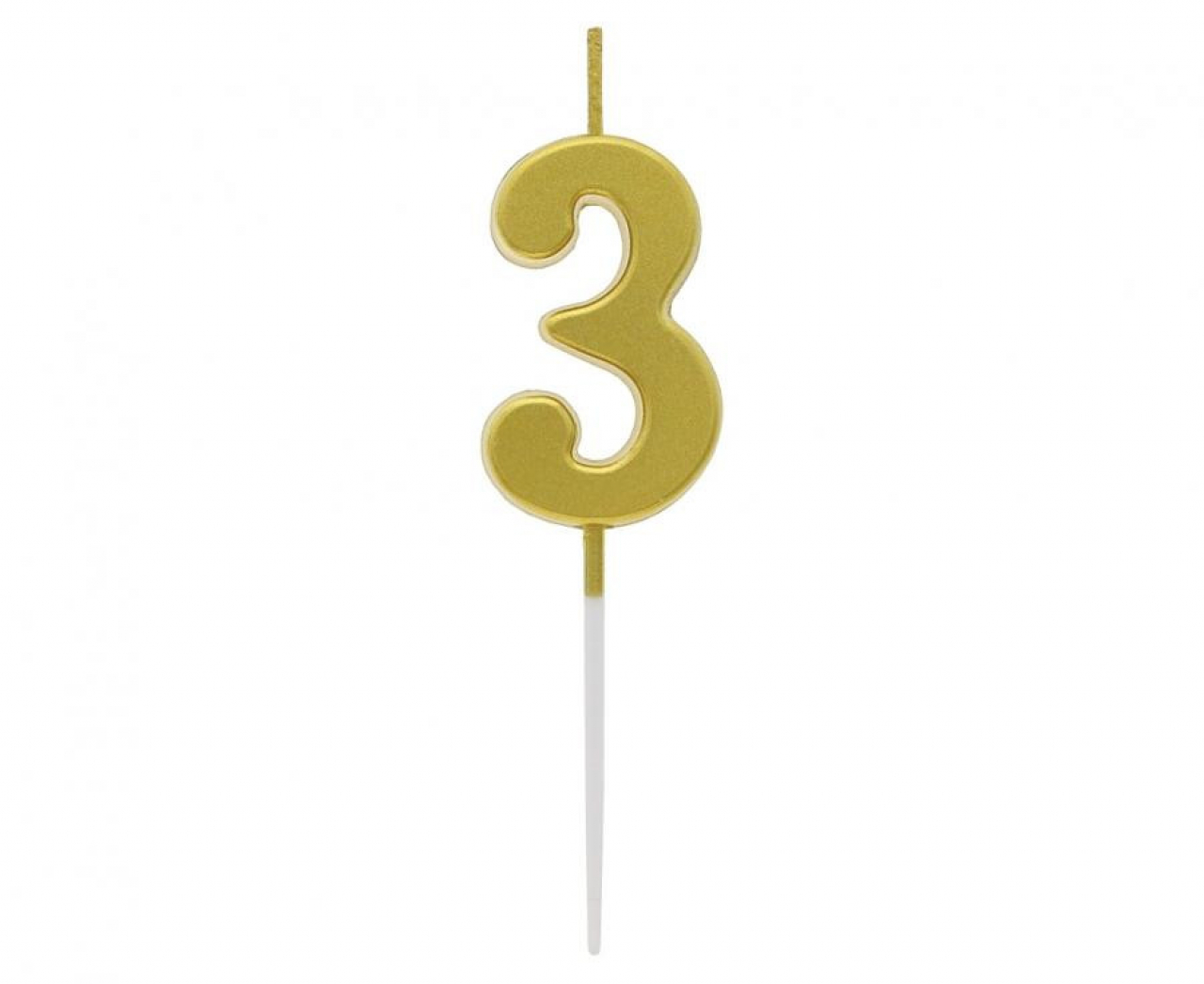 Számgyertya, Tortagyertya - Gold Metál Arany - 3