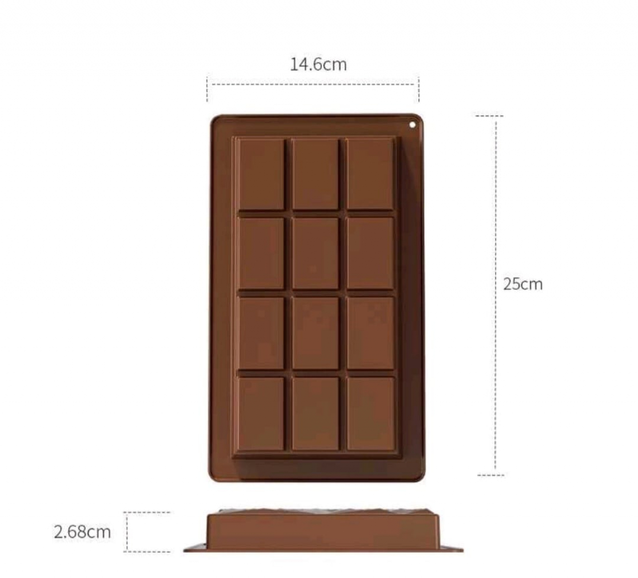 Szilikon csokiöntő forma - Táblás csoki - Dubai csokihoz