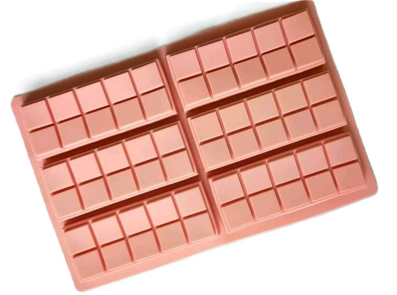 Szilikon csokiöntő forma - 6 Táblás csoki (dubai csokihoz)