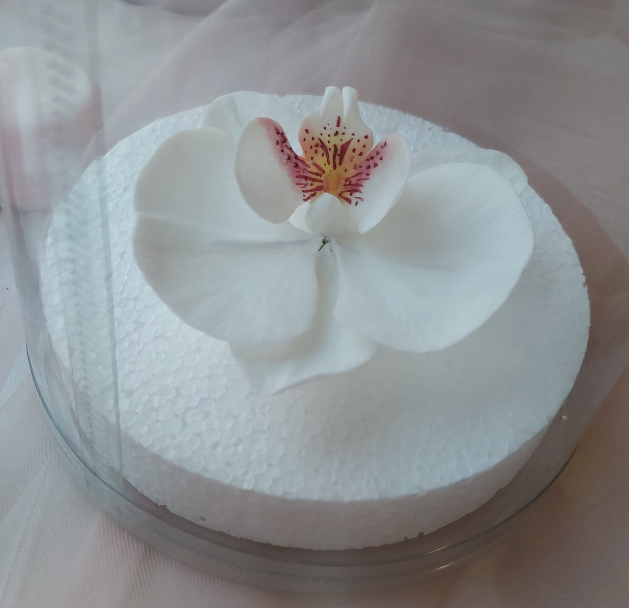 Cukorvirág -  Orchidea - Fehér  7-8cm