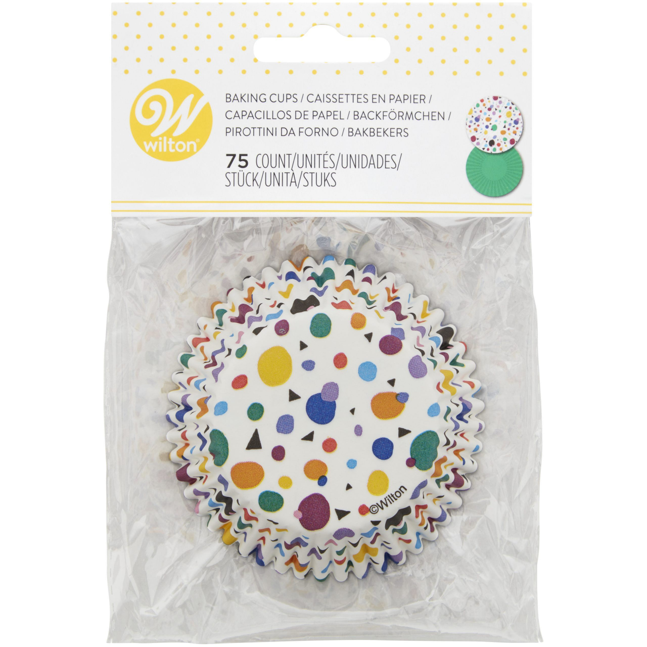 Wilton muffin kapszli - Pöttyös farsang 75db/cs