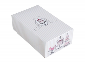 Süteményes doboz torta mintával  12,5x21x7cm