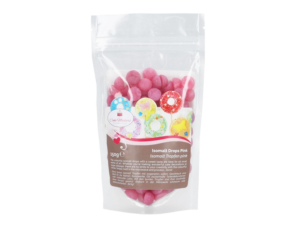 CM Isomalt drops - Rózsaszín 150g