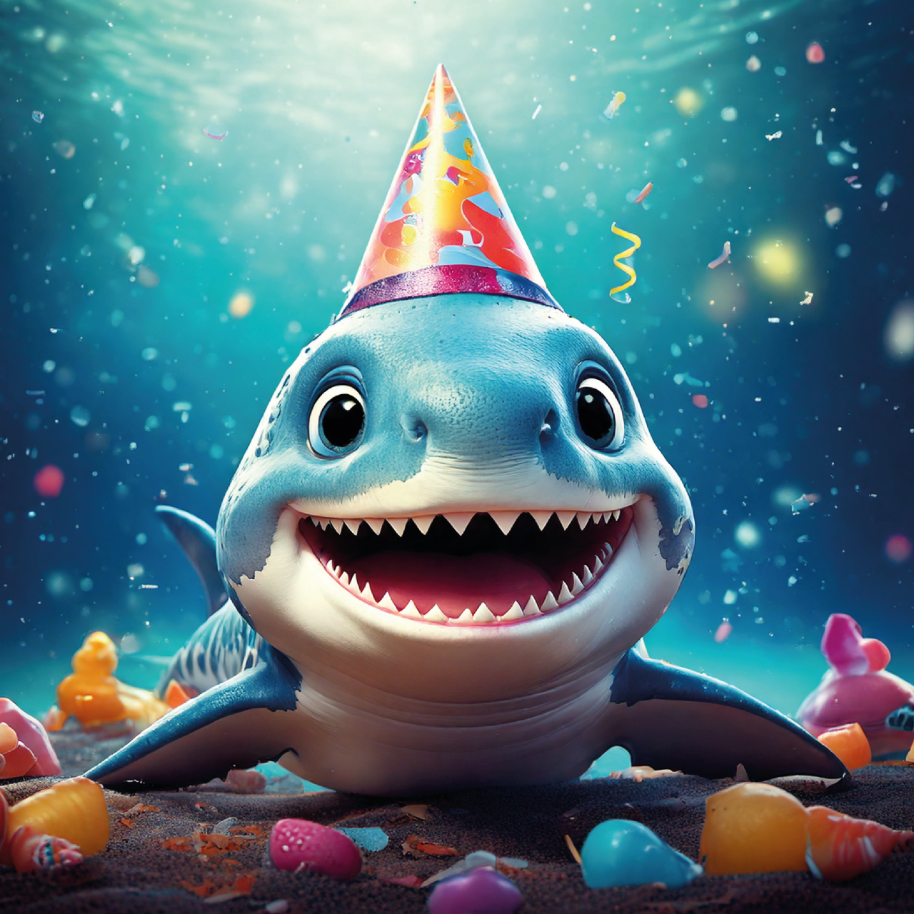 Cukorlap nyomtatás BabyShark szögletes 20x20cm
