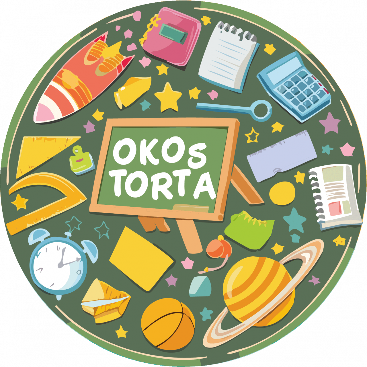 Cukorlap nyomtatás Okostorta kerek 20cm