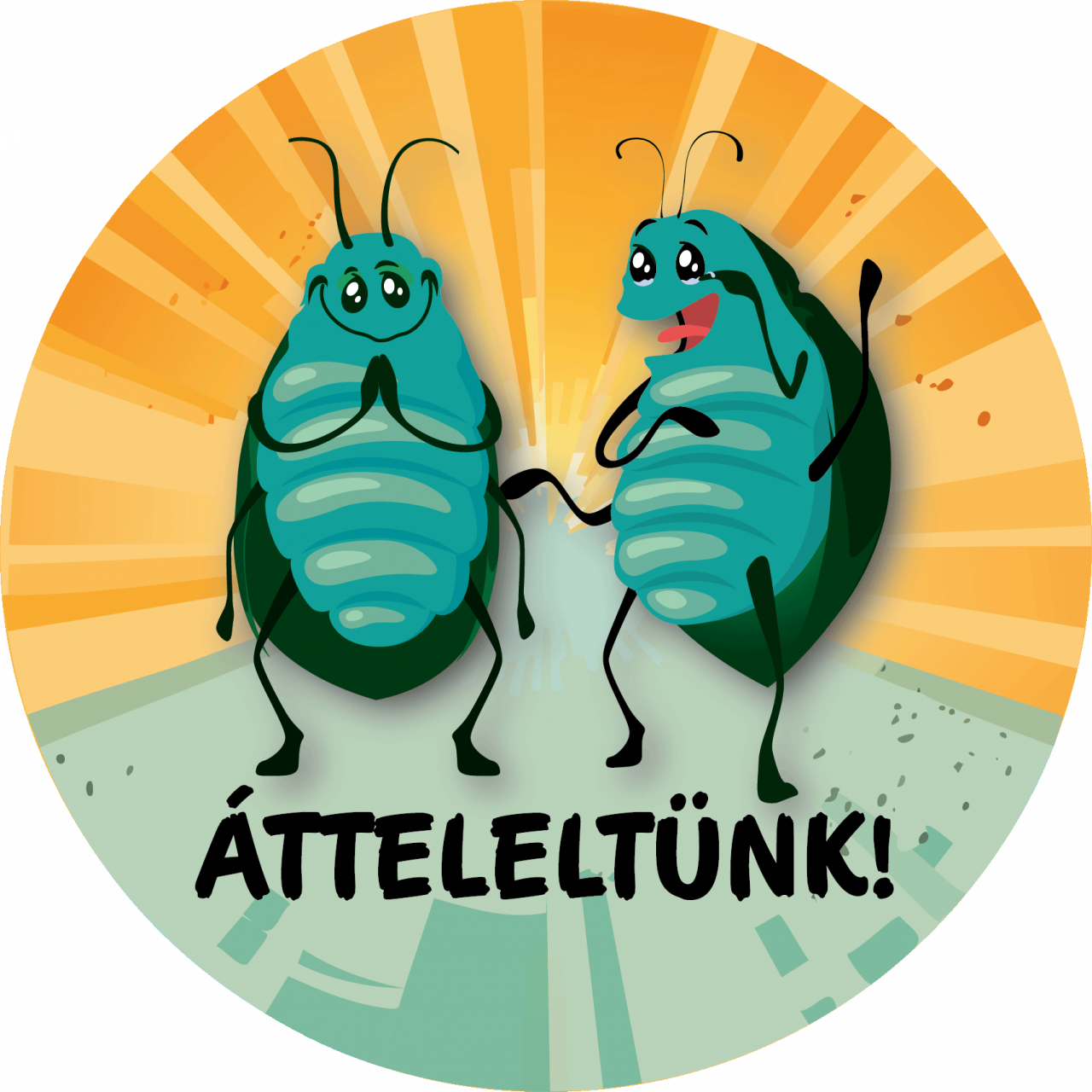 Cukorlap nyomtatás Átteleltünk Polli kerek 20cm