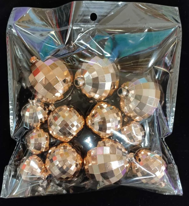 Torta beszúró 12 sb-os - Disco gömb arany