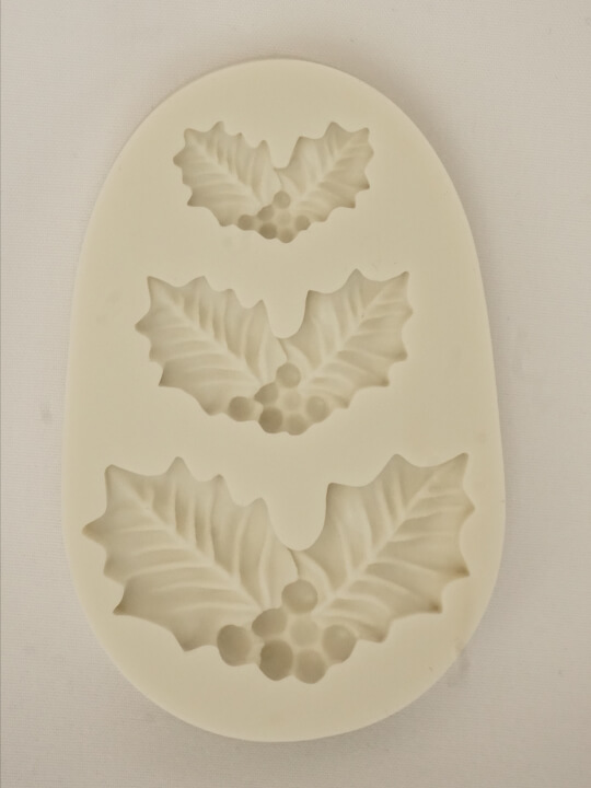 Magyal levél mintájú szilikon fondant és marcipán mintázó