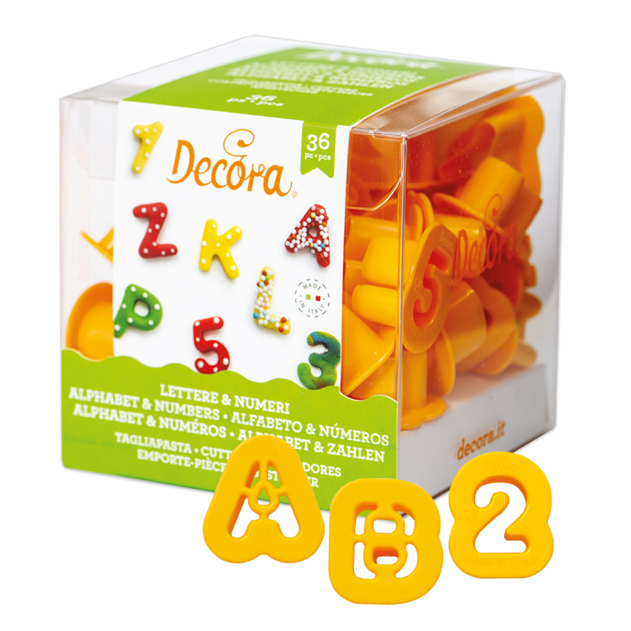 Decora - Betű és szám kiszúró ABC 123 - 36 részes
