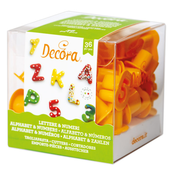 Decora - Betű és szám kiszúró ABC 123 - 36 részes