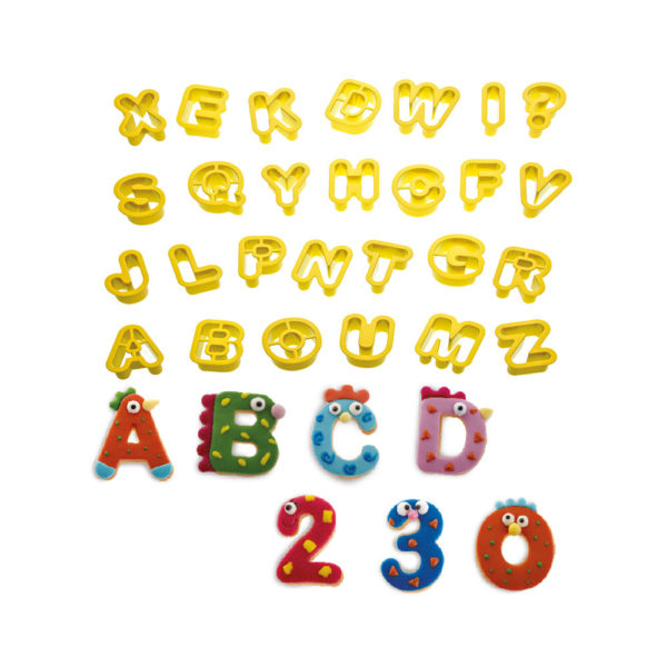 Decora - Betű és szám kiszúró ABC 123 - 36 részes