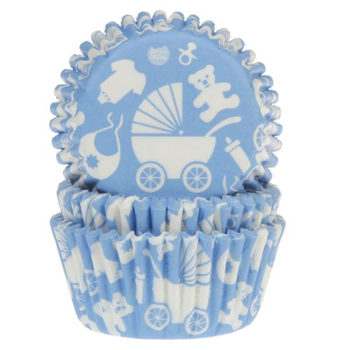 House of Marie babaváró muffin kapszli  - Babakék 50db