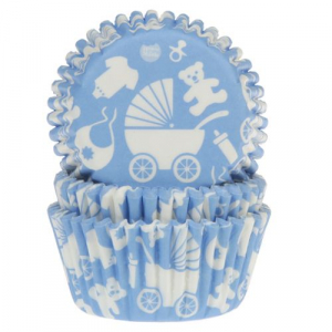 House of Marie babaváró muffin kapszli  - Babakék 50db