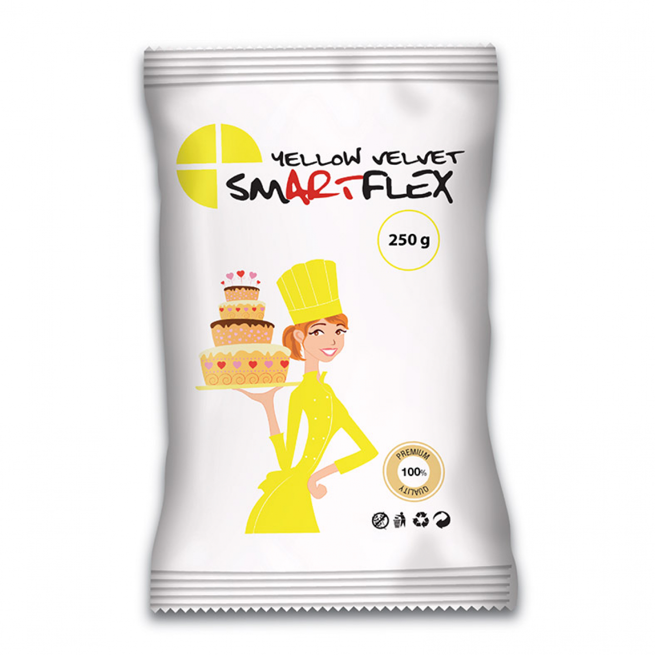 Smartflex velvet Tortaburkoló - Citromsárga 250g