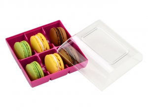 Silikomart macaron tartó 6db-hoz - Fukszia