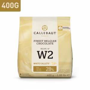 Callebaut belga csokoládé pasztilla – 28% fehércsokoládé (W2NV) 400g