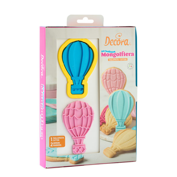 Decora - Kiszúró szett és mintázó - Hőlégballon 2 féle mintával