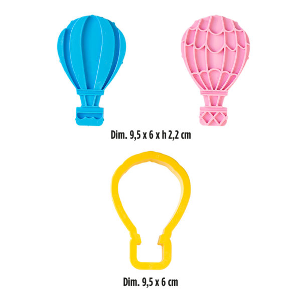 Decora - Kiszúró szett és mintázó - Hőlégballon 2 féle mintával