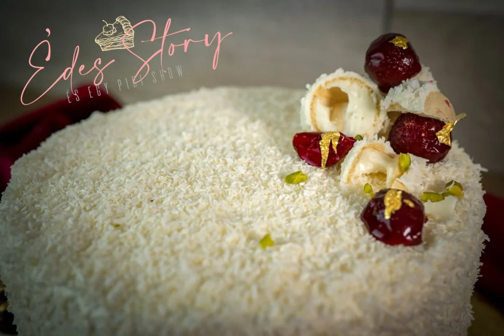 Kókusztorta Meggyzselével