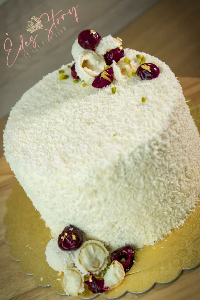 Kókusztorta Meggyzselével