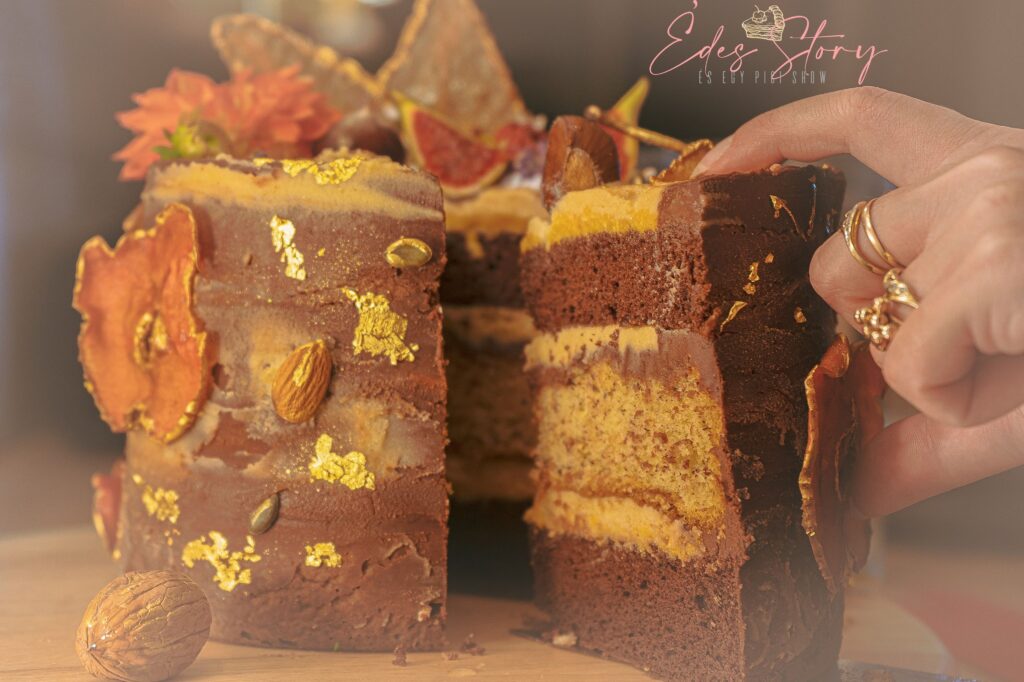 Sütőtökös - Karamellás Csokitorta