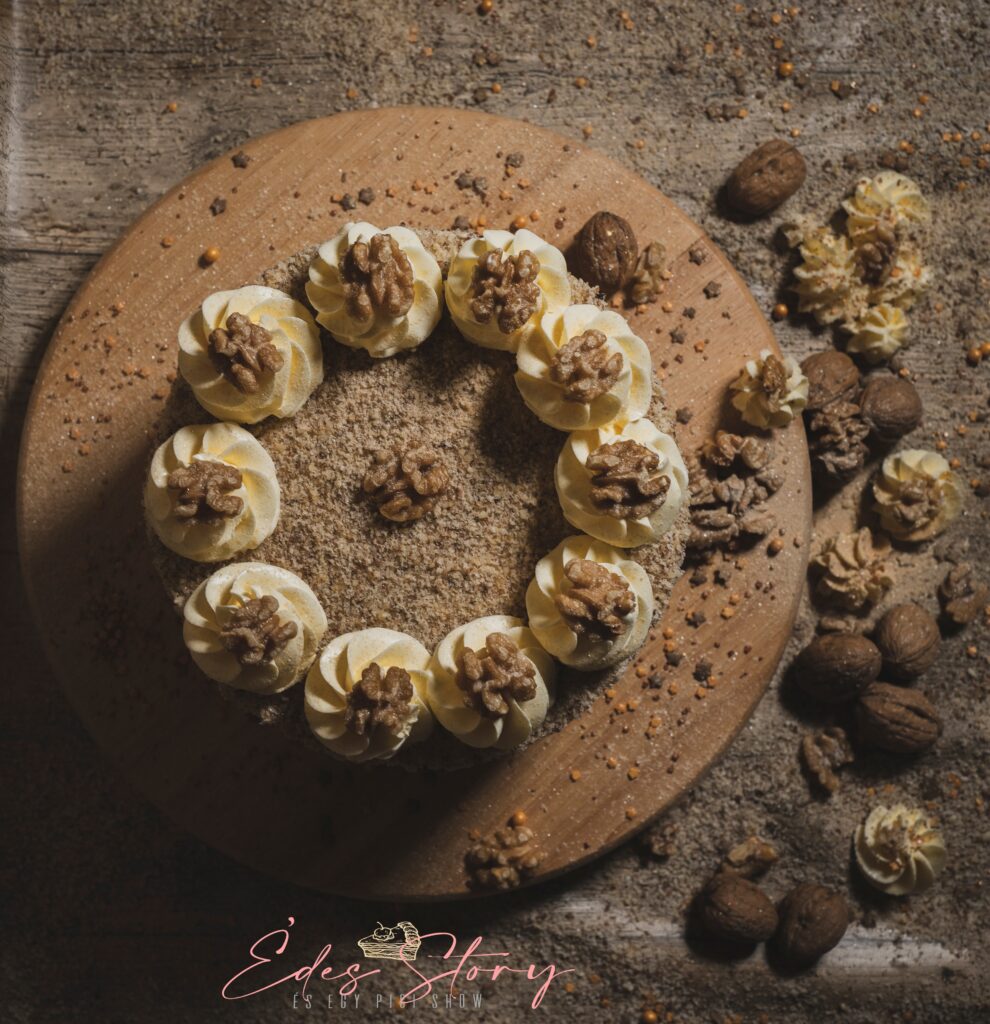 Marcipános Diótorta