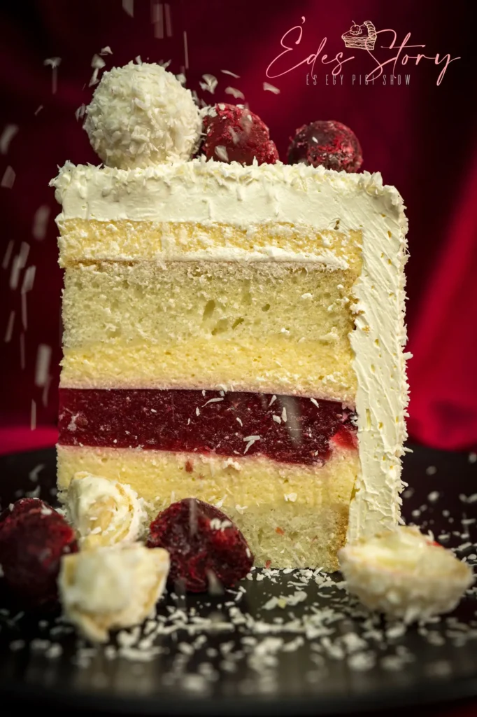 Kókusztorta Meggyzselével