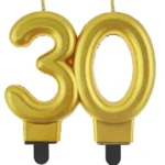 Számgyertya, Tortagyertya dupla - Gold arany - 30