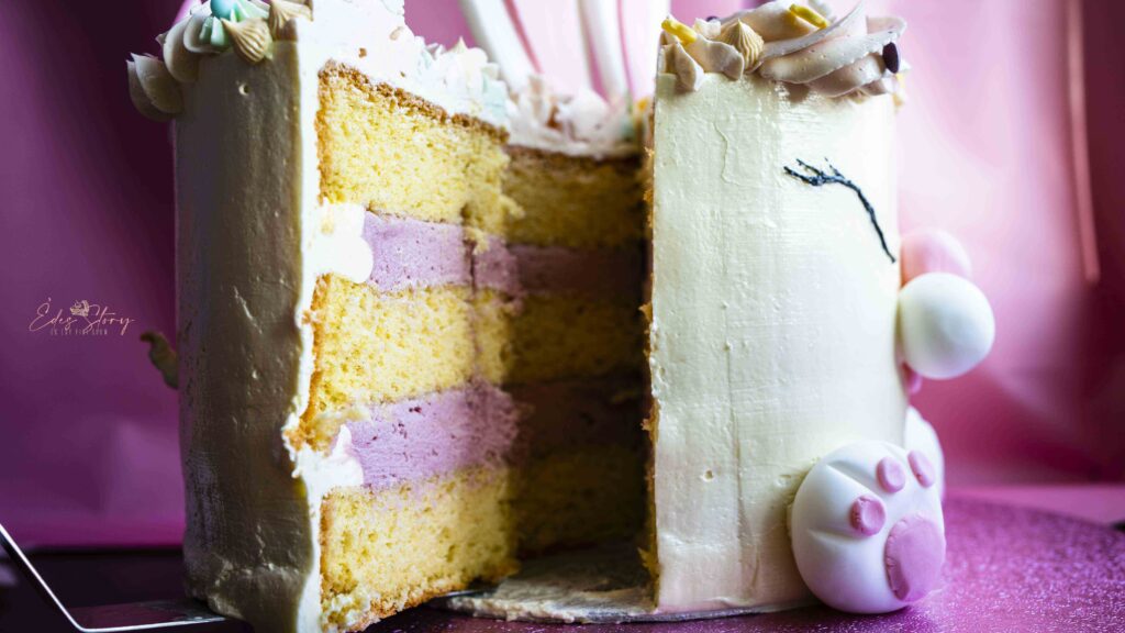 Nyuszi Torta - Citromos Piskóta és Habos Málna Ganache