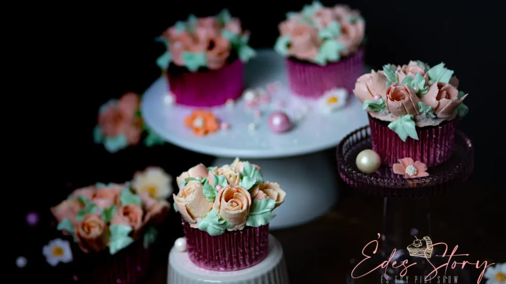 Orosz dekorcsővel készített vajkrém virág