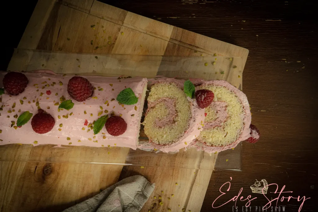 Málnás Piskótatekercs