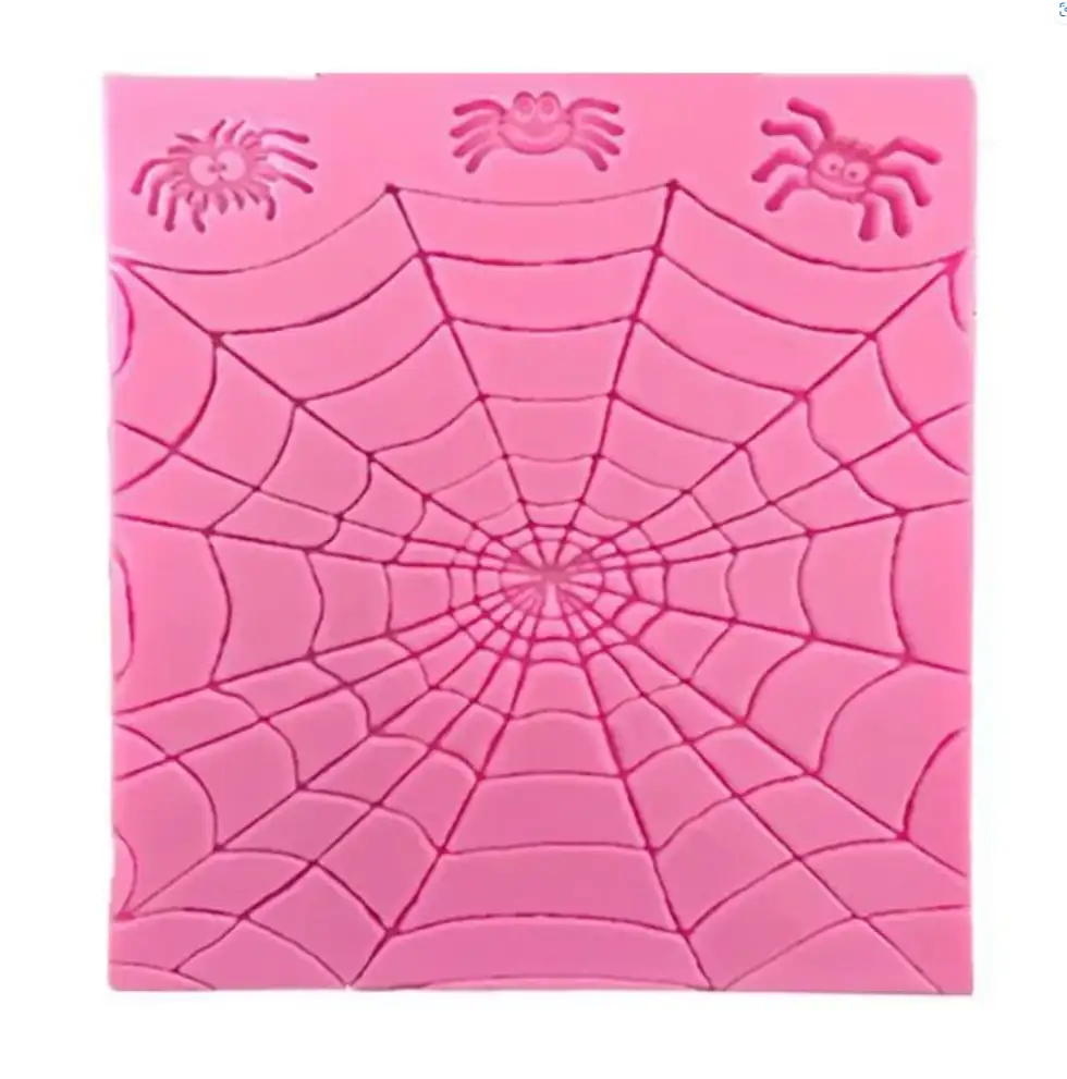 Pók és pókháló mintájú szilikon fondant és marcipán mintázó - Image 3
