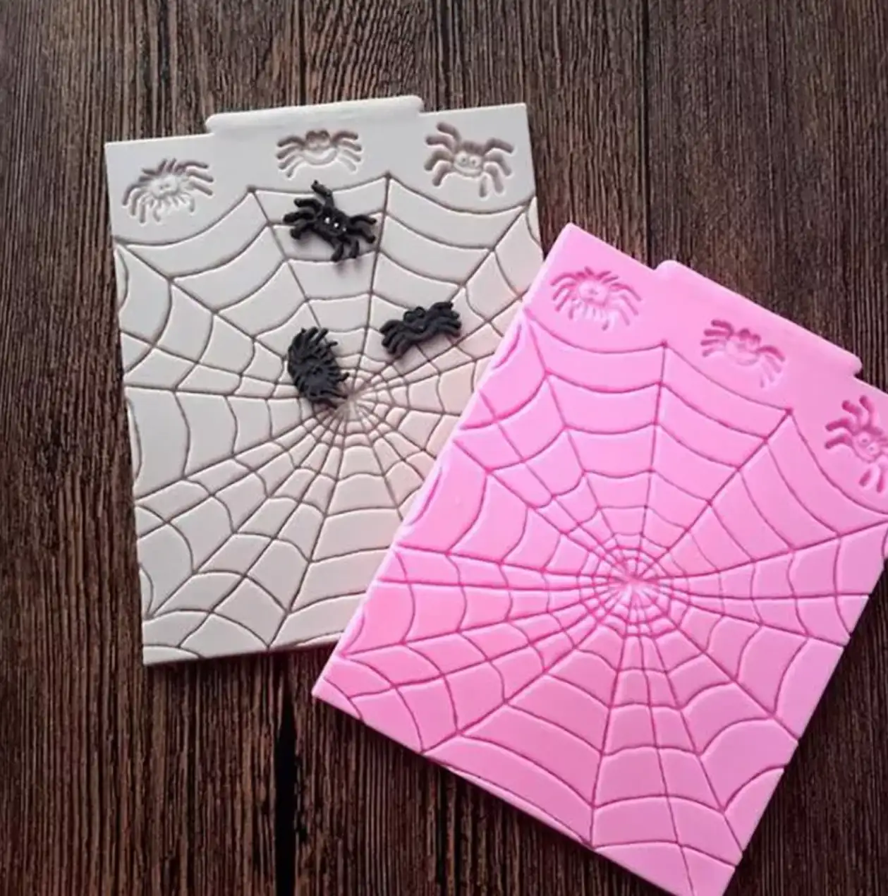 Pók és pókháló mintájú szilikon fondant és marcipán mintázó - Image 4