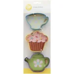 Wilton Sütikiszúró szett -  Tea Party - Teáscsésze, Muffin, Teáskancsó