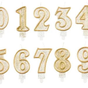 Számgyertya, Tortagyertya - Gold arany csillámos