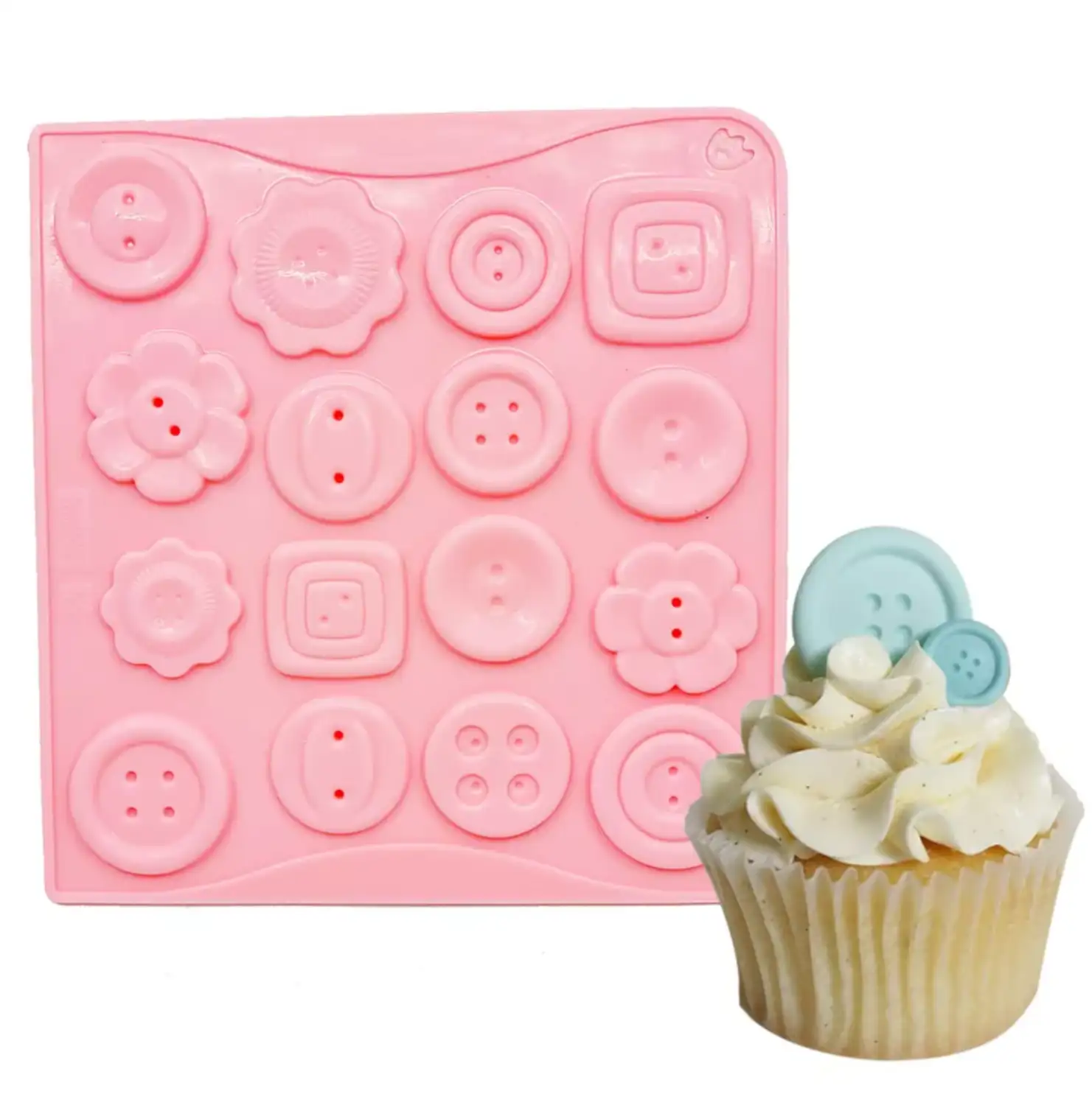 Szilikon csokoládé forma  – Gombok - Image 2