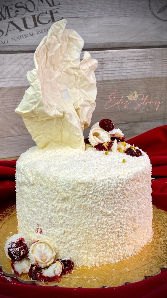 Kókusztorta Meggyzselével