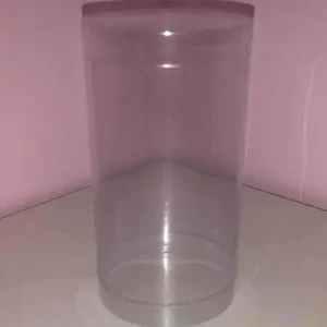 Műanyag henger cukorfigurákhoz, tortadíszekhez - 120 x 120mm