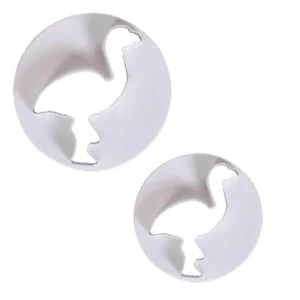 Műanyag süteménykiszúró , Fondant Mintázó Flamingó 2db-os