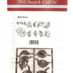 Patchwork kiszúró szett - Vadrózsa - 12db