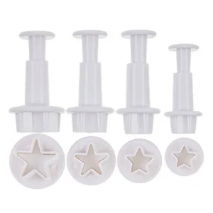 4 darabos fondant és marcipán kiszúró - Csillag