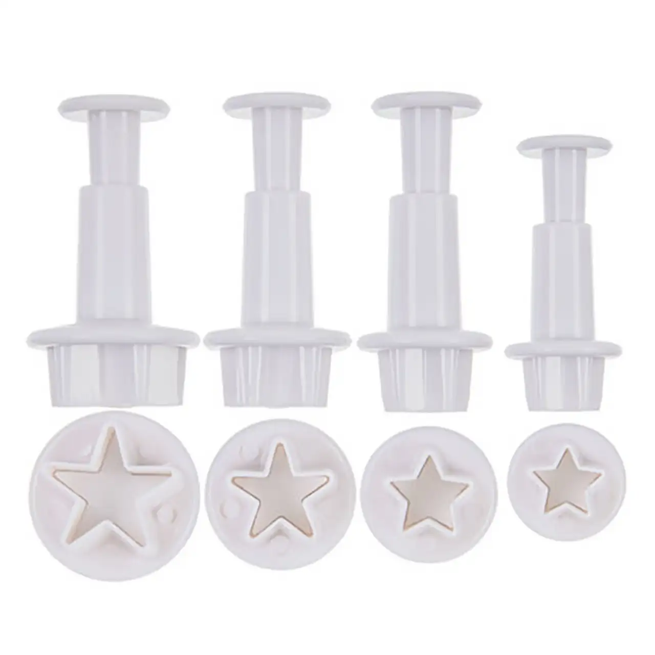 4 darabos fondant és marcipán kiszúró - Csillag