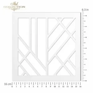 Stencil - Geometrikus formák 16x16cm