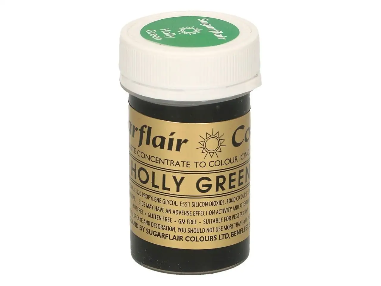 Sugarflair ételfesték paszta - Holly green - Sötétzöld 25g